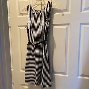 Merona Navy and White Striped Dress